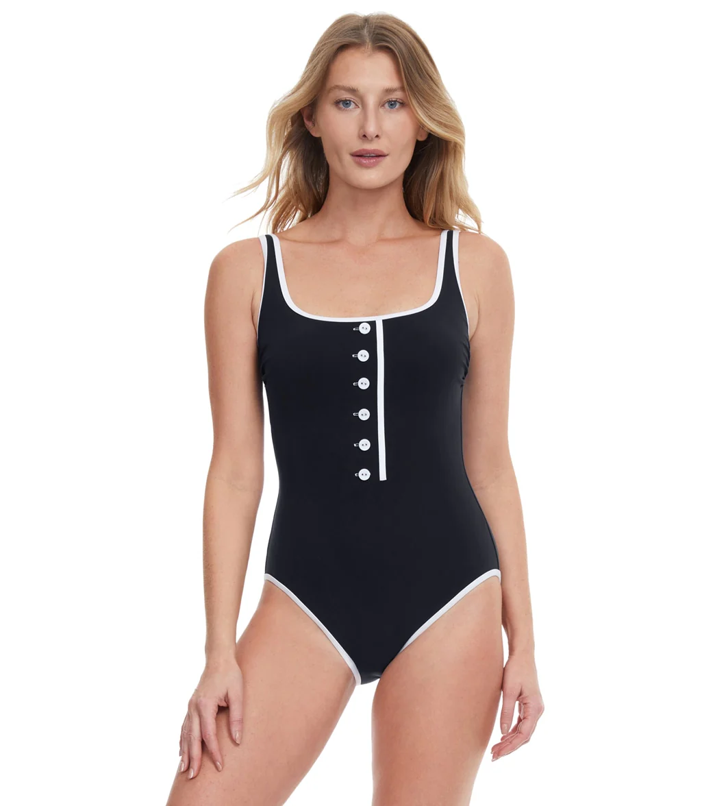 Gottex Women's Sail To Sunset Square Neck One Piece Swimsuit