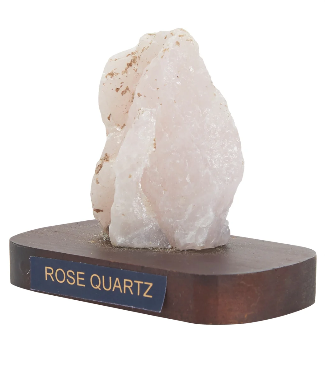Healing N Love Rose Quartz on Wooden Base - Image 4