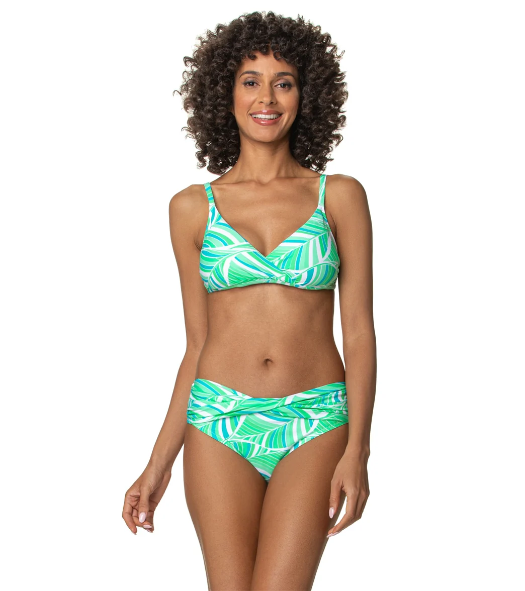 Helen Jon Women's Hana Shirred Crossover Bikini Top - Image 4