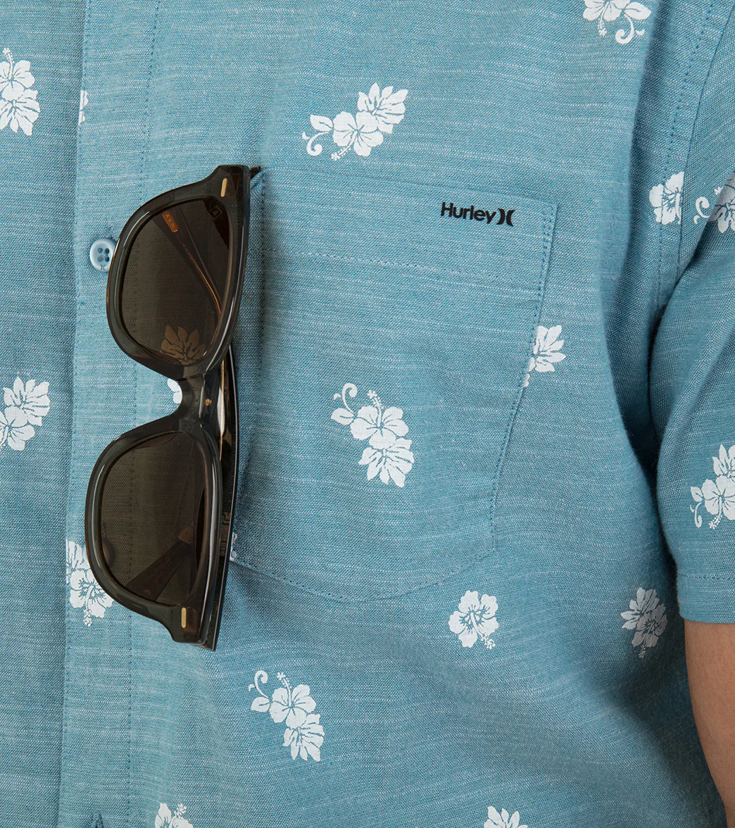 Hurley Men's One And Only Lido Stretch Short Sleeve Button-Up Shirt - Image 5