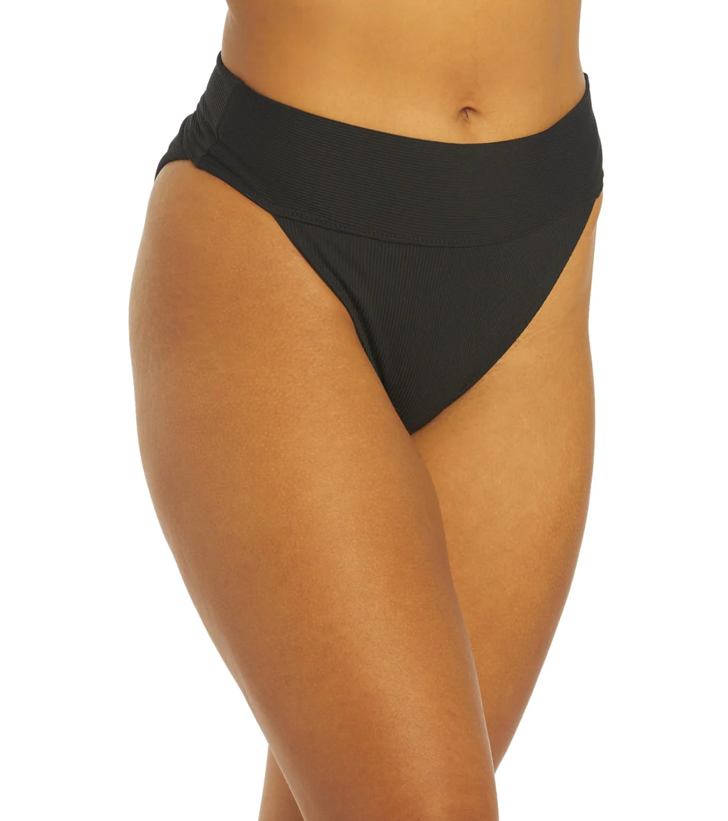 Hurley Women's Baby Rib High Waist Bikini Bottom - Image 9