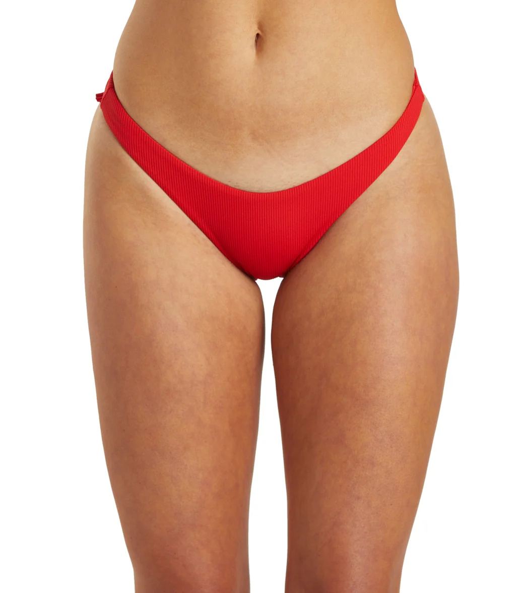 Hurley Women's Baby Rib Ruffle French Bikini Bottom - Image 7