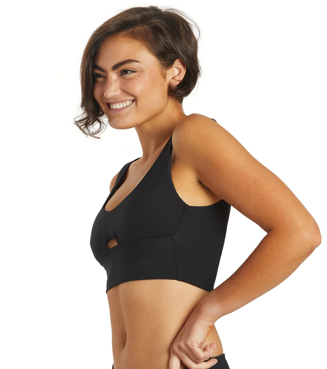 Hurley Women's Max Solid Long Line Crop Bikini Top - Image 4