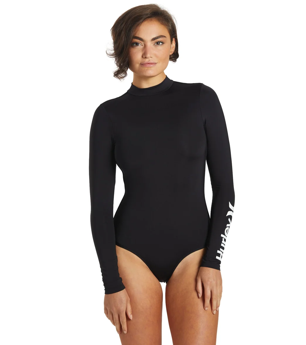 Hurley Women's Oao Solid Long Sleeve Retro Surf Suit - Image 8