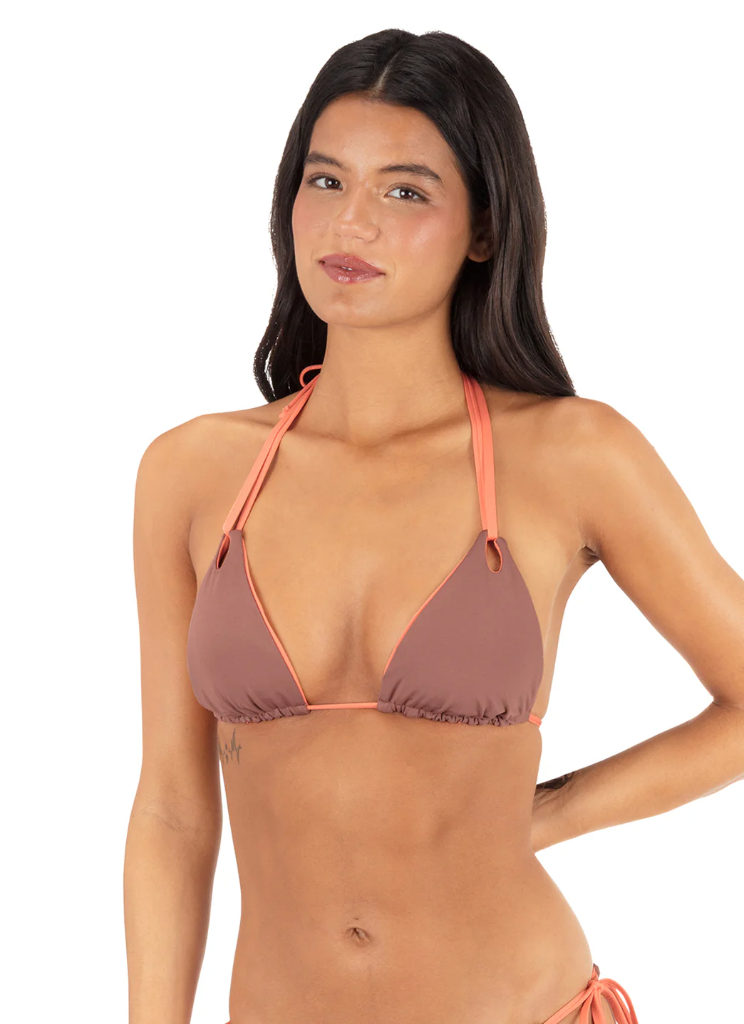 Hurley Women's RVSB Solid Tri Bikini Top - Image 4