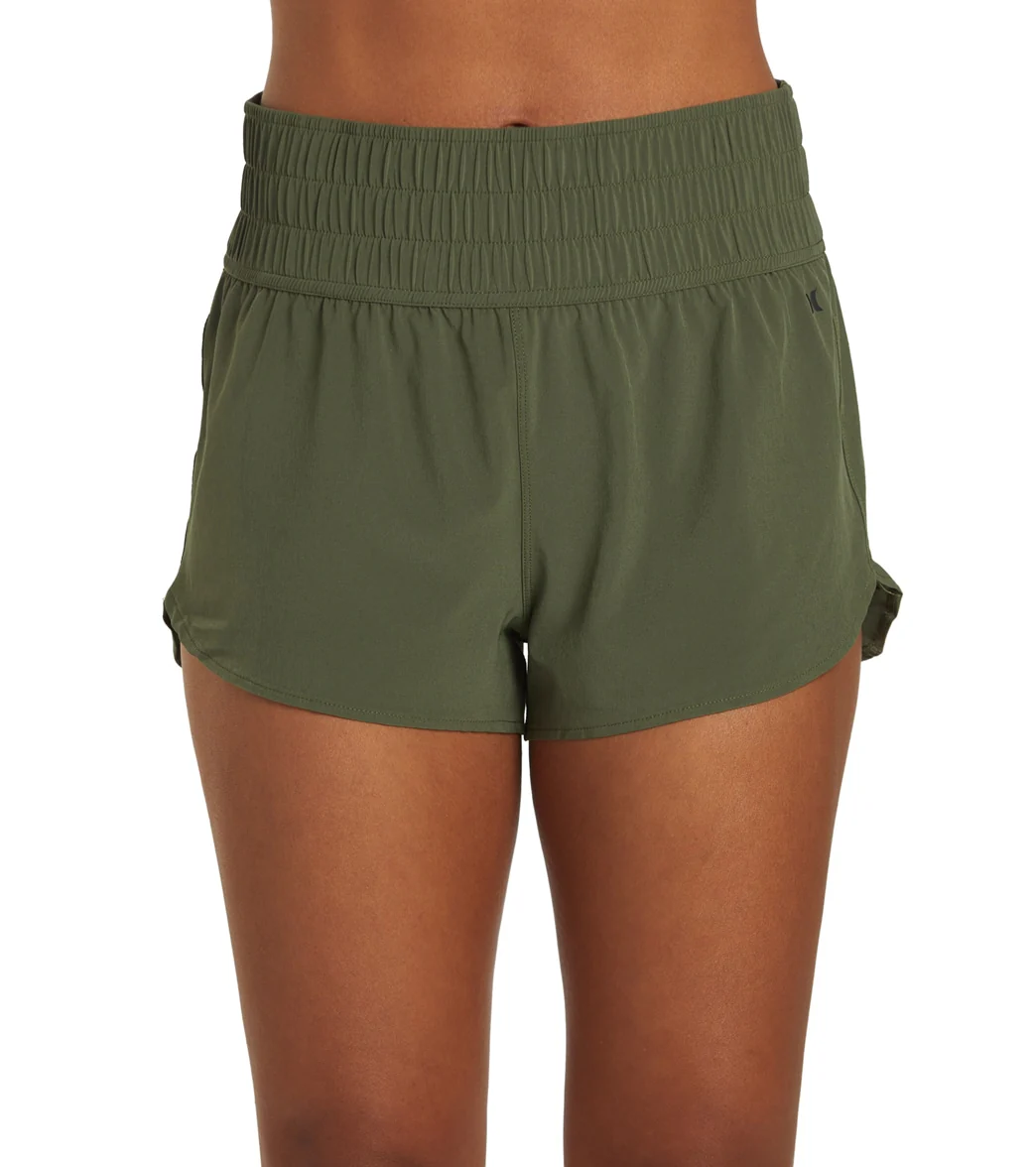 Hurley Women's Solid High Waist 2.5" Boardshorts - Image 15