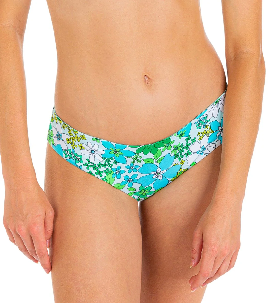 Hurley Women's Wild Bloom Reversible Cheeky Hipster Bikini Bottom