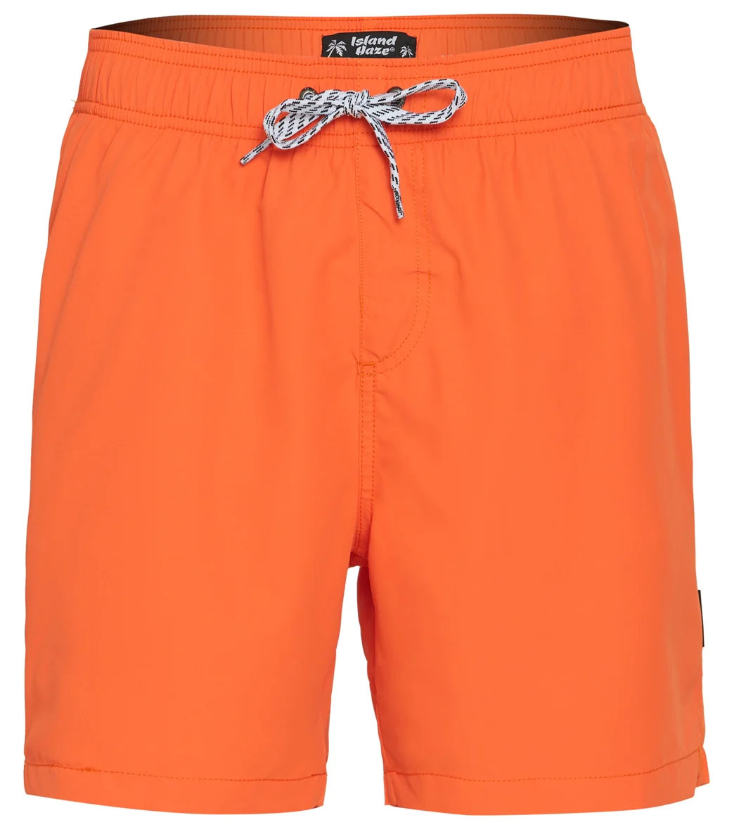 Island Haze Men's 16.5" Barbados Solid Swim Trunks - Image 32