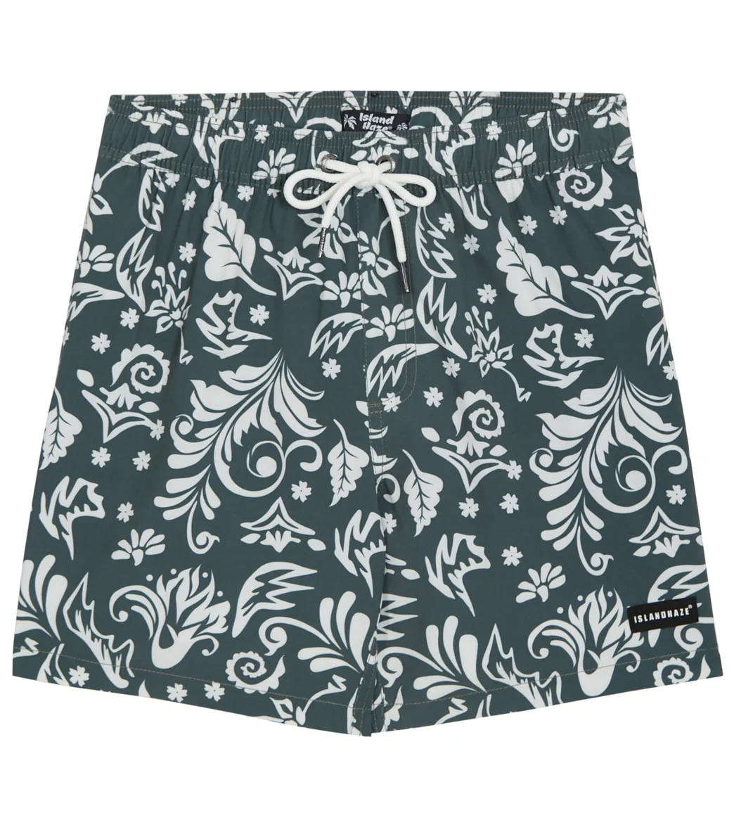 Island Haze Men's 17" Classic Jam Printed Swim Trunks - Image 9