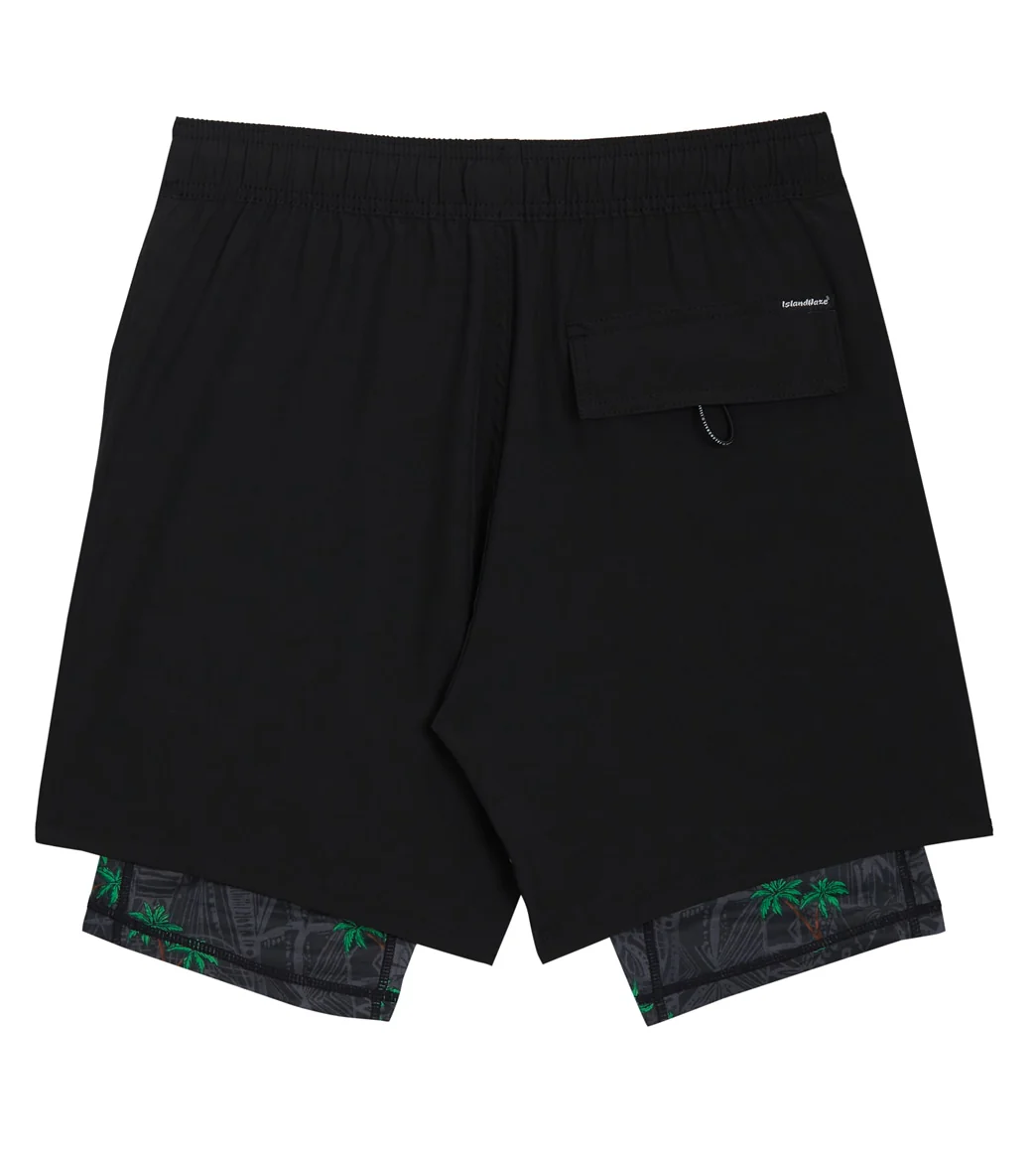 Island Haze Men's 17" Coconut Compression Shorts - Image 15