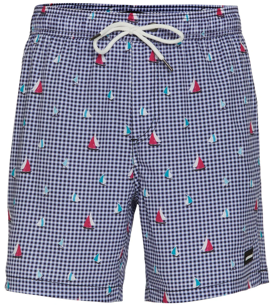Island Haze Men's 17" Full Sail Printed Swim Trunks - Image 4