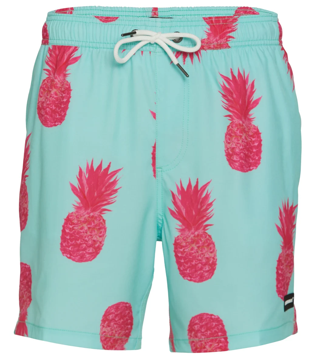 Island Haze Men's 17" Pina Colada Printed Swim Trunks