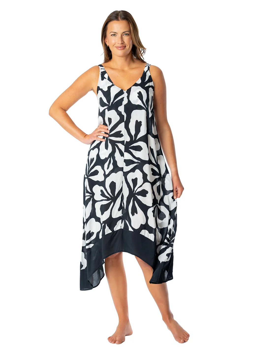 Jantzen Women's Floral Outline Maggie Scarf Dress Cover Up - Image 3