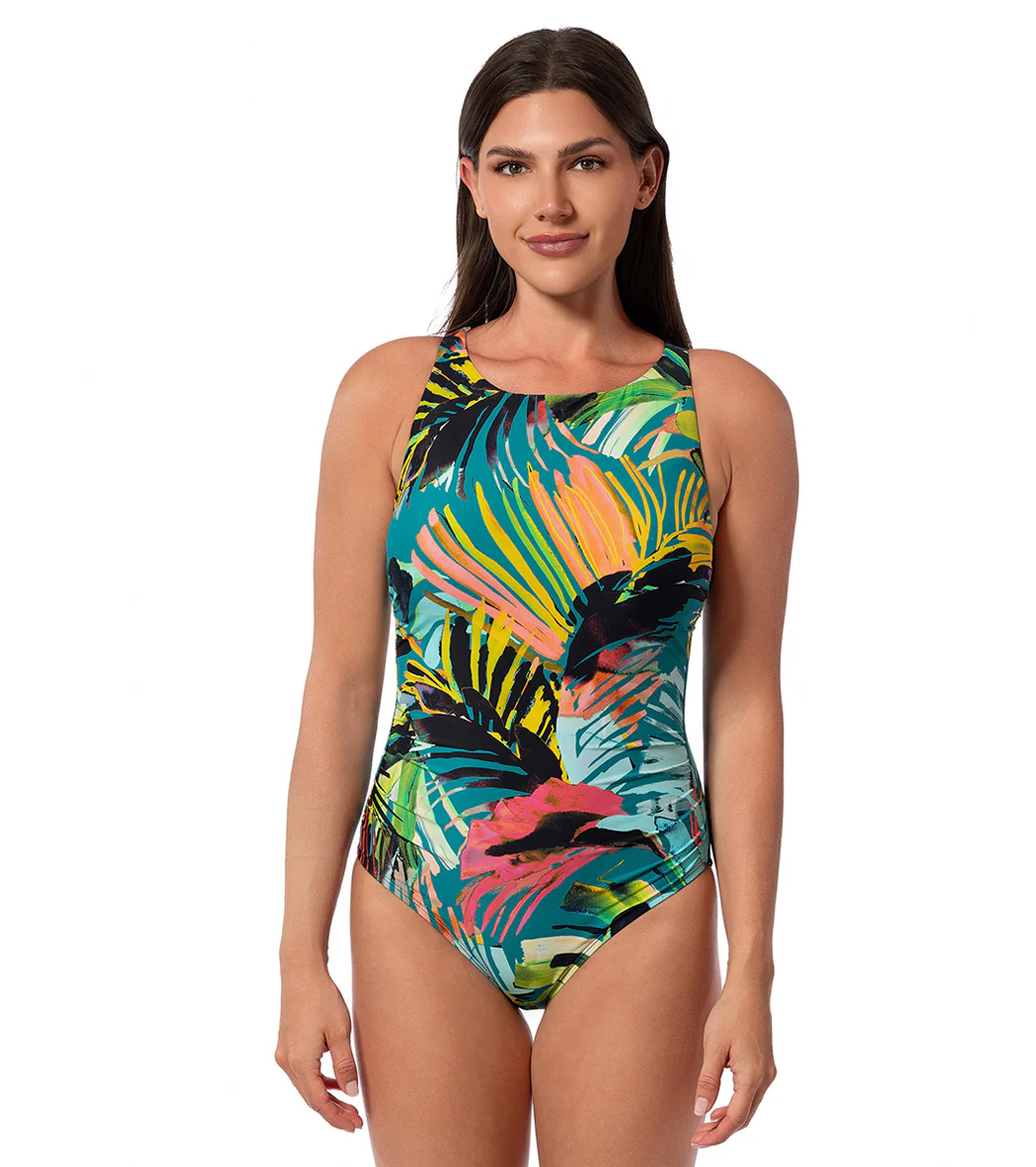 Jantzen Women's Sunset Magic Layla High Neck One Piece Swimsuit - Image 2