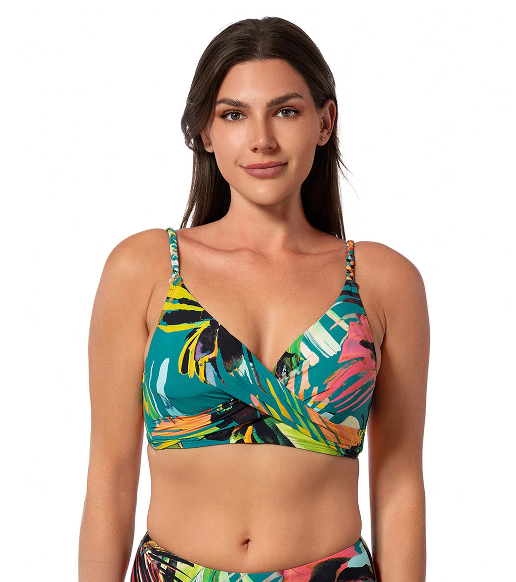 Jantzen Women's Sunset Magic Vera Surplice Bikini Top - Image 6