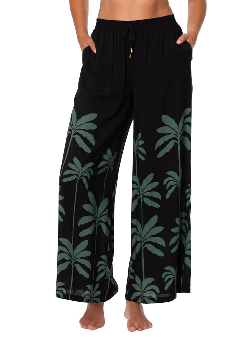 Jantzen Women's Tropical Palms Jospehine Pull On Pant Cover Up - Image 2