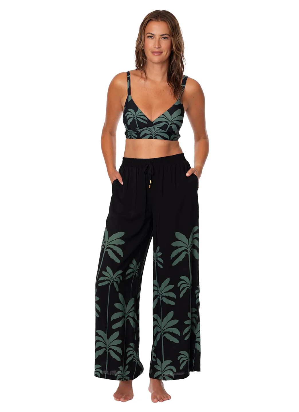 Jantzen Women's Tropical Palms Jospehine Pull On Pant Cover Up - Image 5