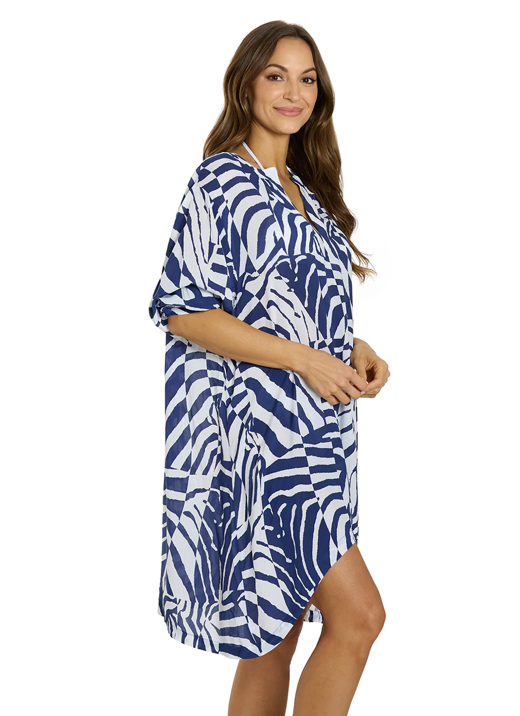 Jantzen Women's Wild Curve Loretta V Neck Cover Up Tunic - Image 4