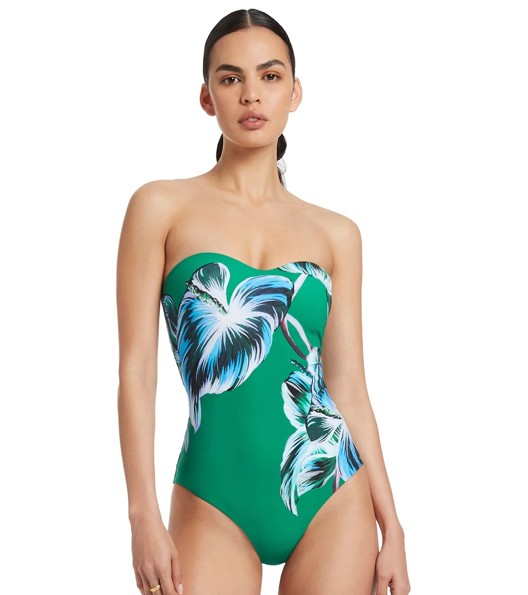 Jets Swimwear Australia Women's Viva Leaf Bandeau One Piece Swimsuit - Image 8