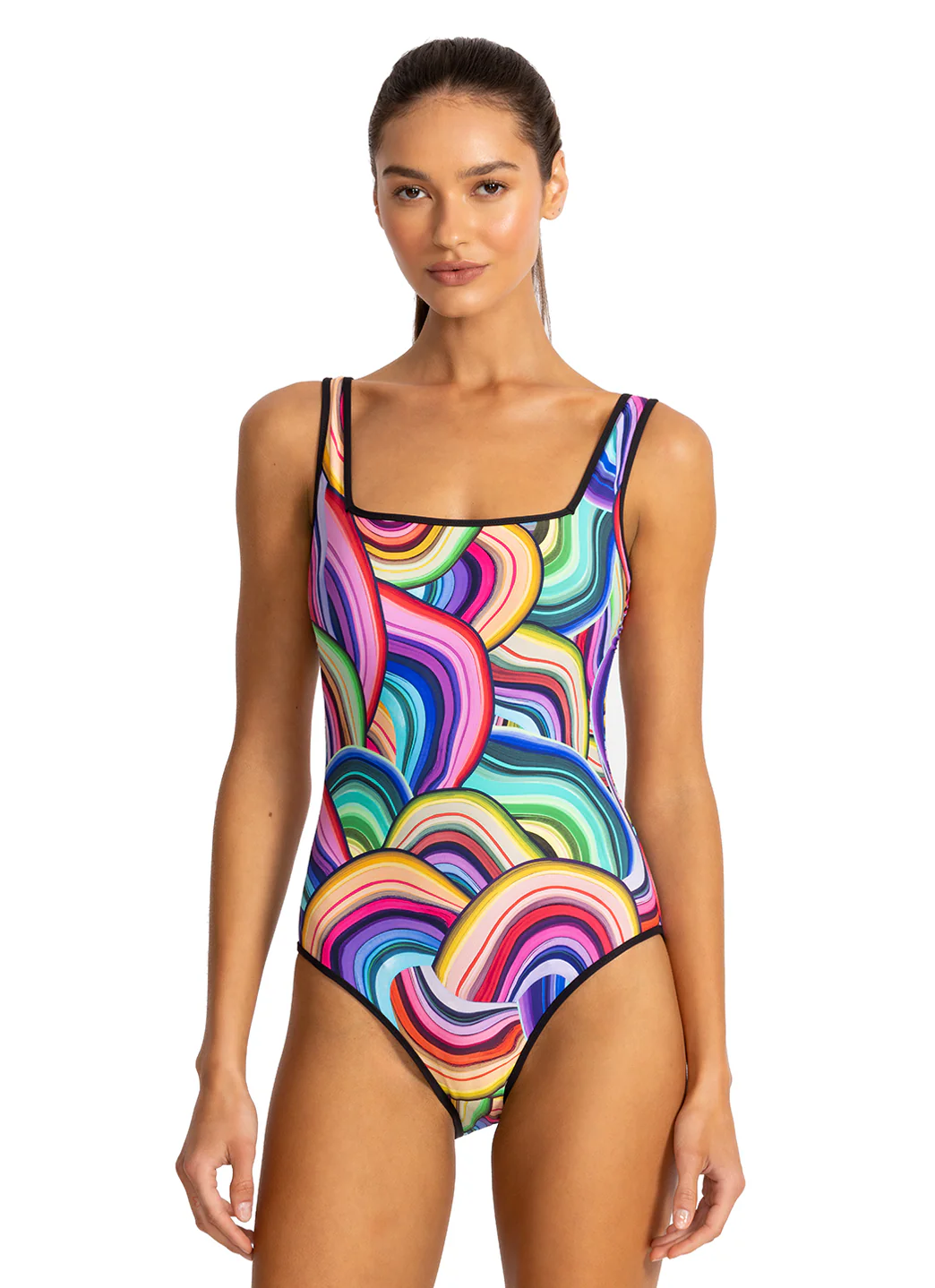 Johnny Was Women's Abel Square Neck One Piece Swimsuit - Image 6