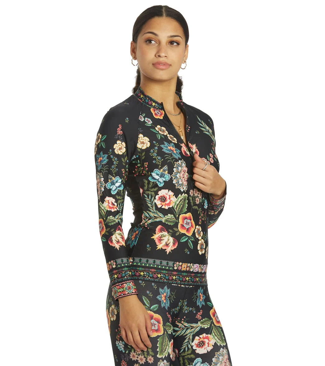 Johnny Was Women's Ardy Long Sleeve Zip Front Swim Shirt - Image 2