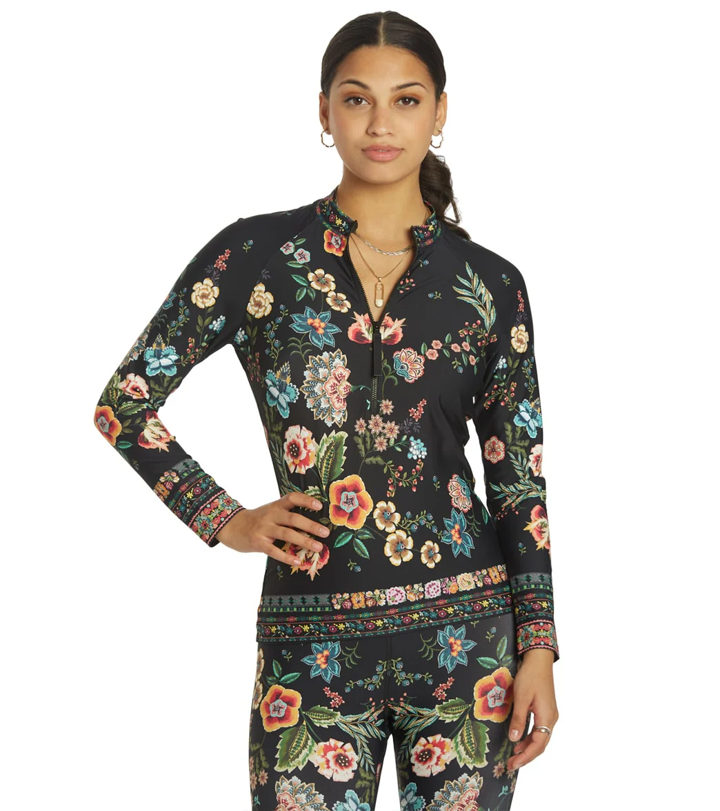 Johnny Was Women's Ardy Long Sleeve Zip Front Swim Shirt - Image 7