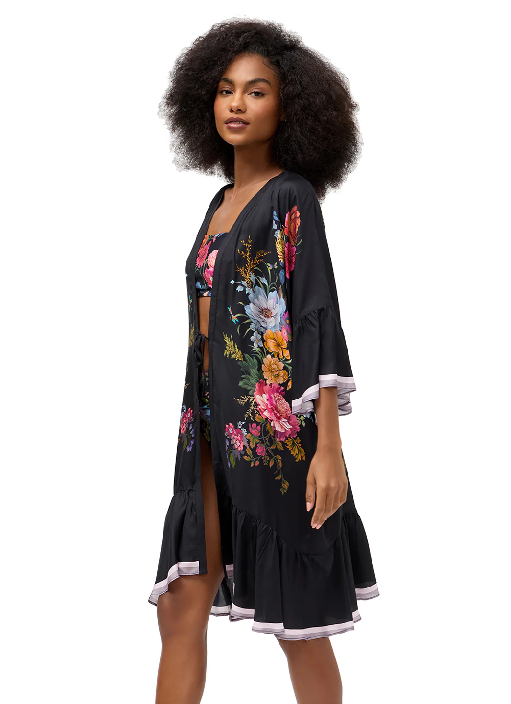 Johnny Was Women's Baccara Ruffled Kimono Cover Up - Image 6