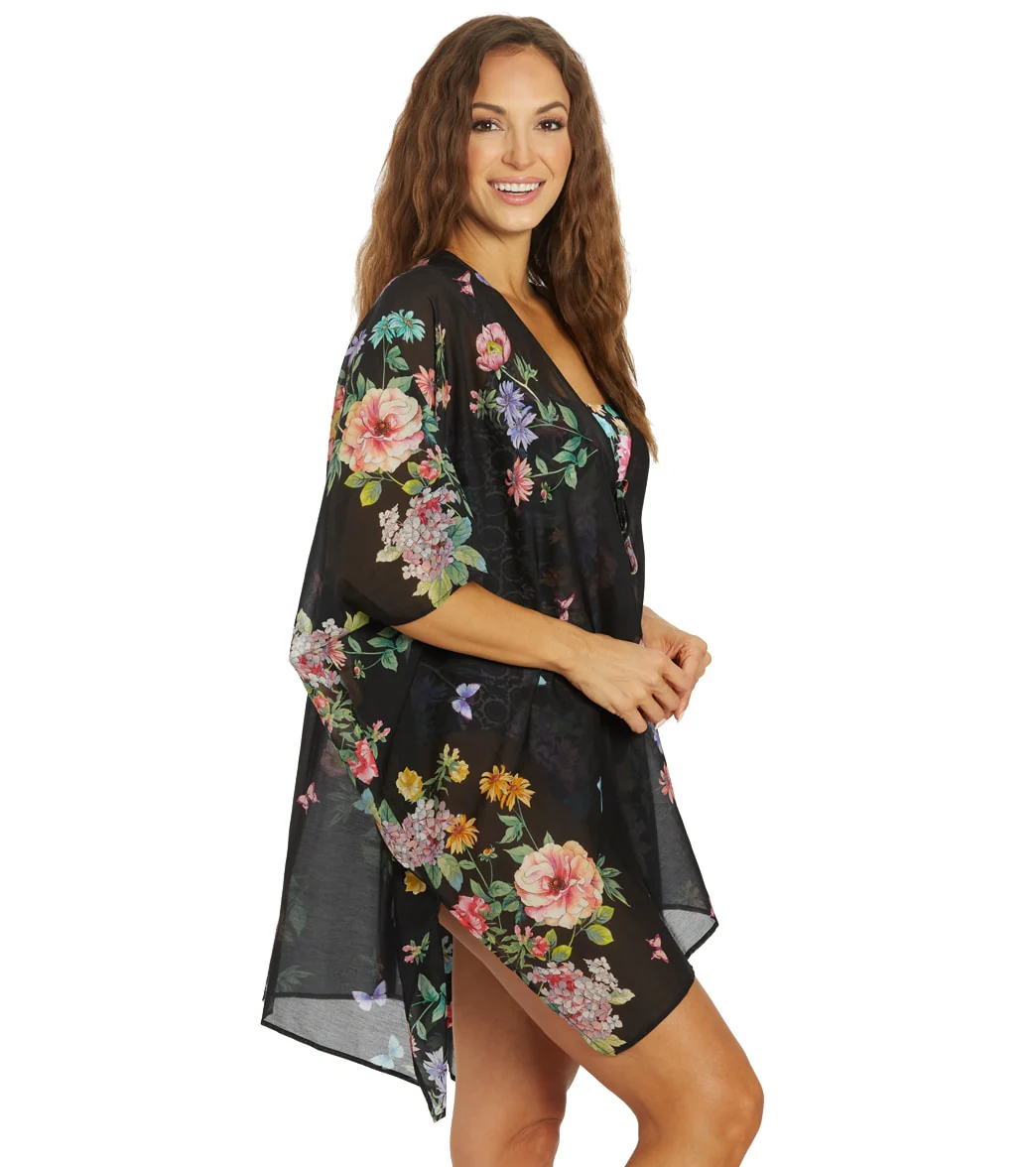 Johnny Was Women's Black Butterfly Kimono - Image 4