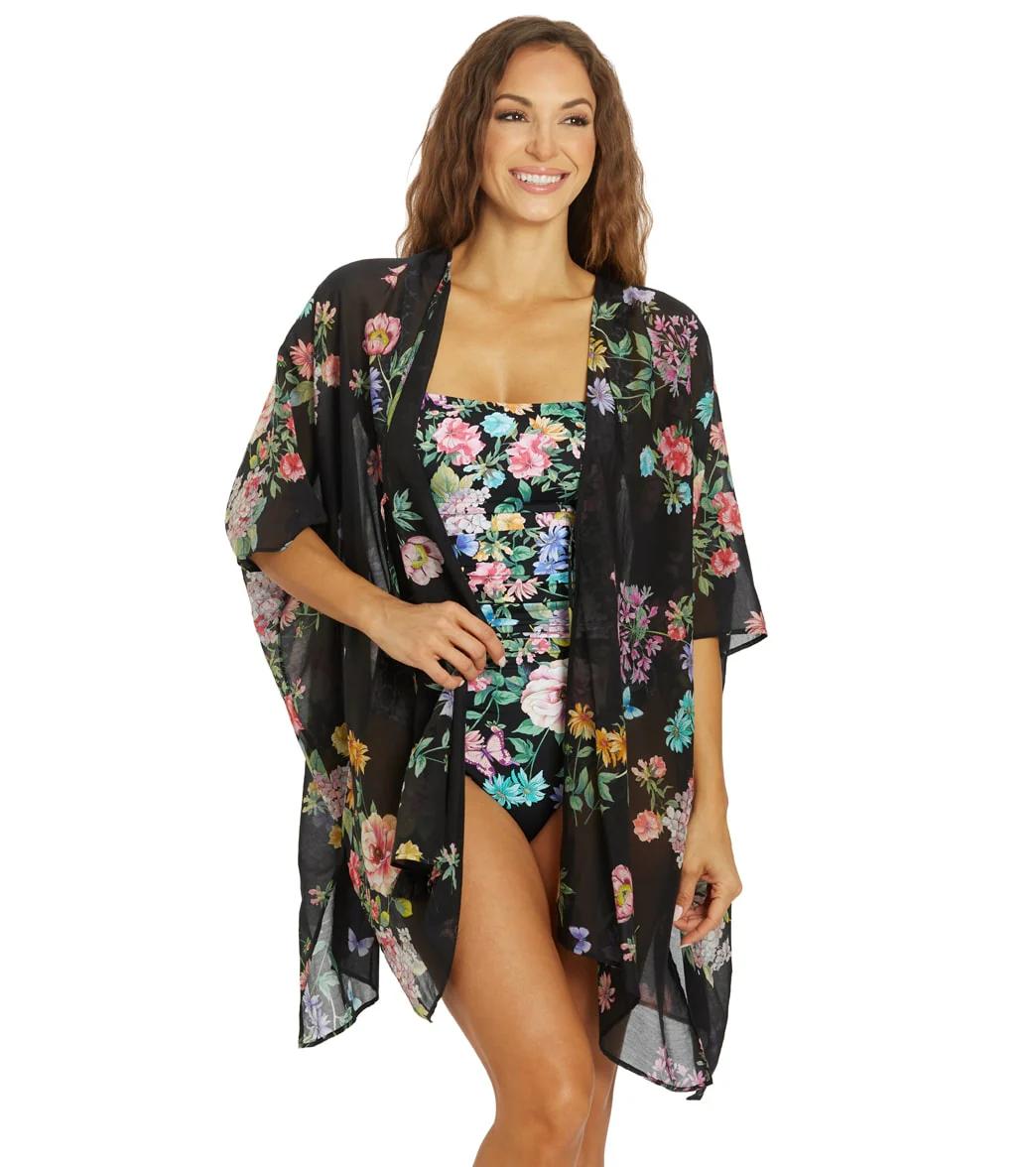 Johnny Was Women's Black Butterfly Kimono - Image 6