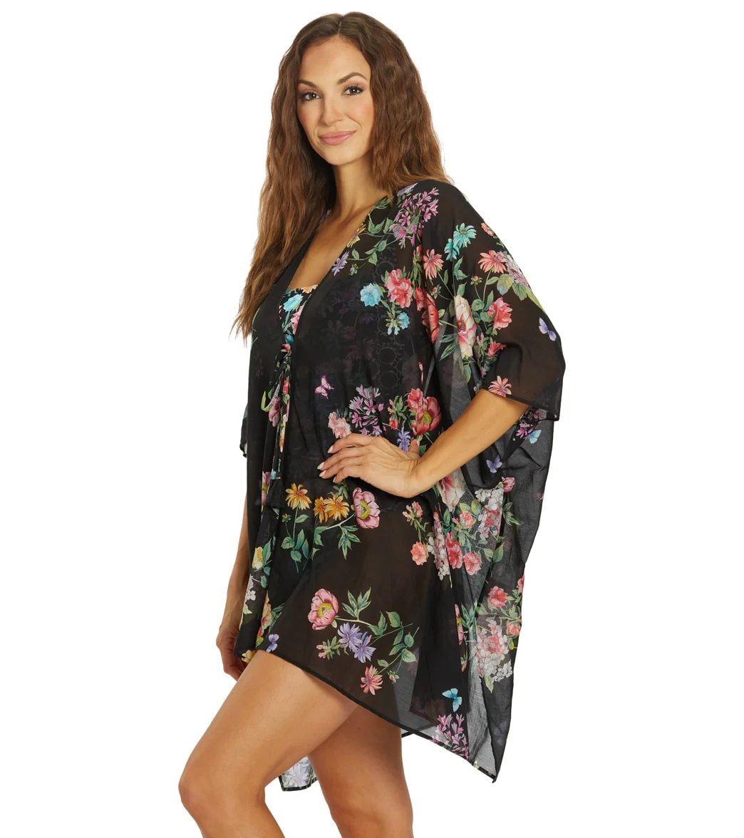 Johnny Was Women's Black Butterfly Kimono - Image 7