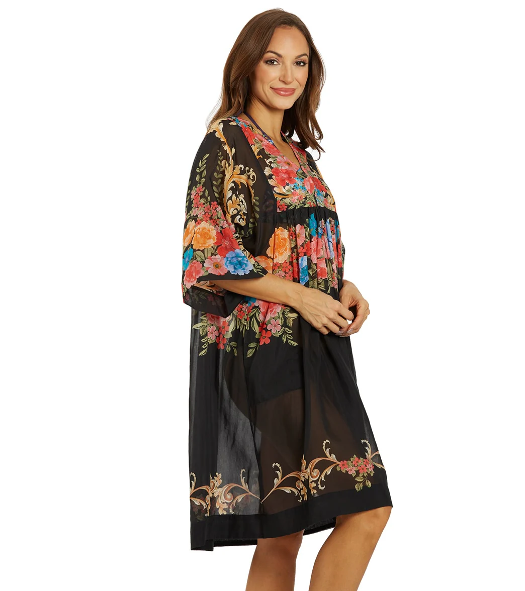 Johnny Was Women's Black Royal Print Easy Cover Up Dress - Image 2