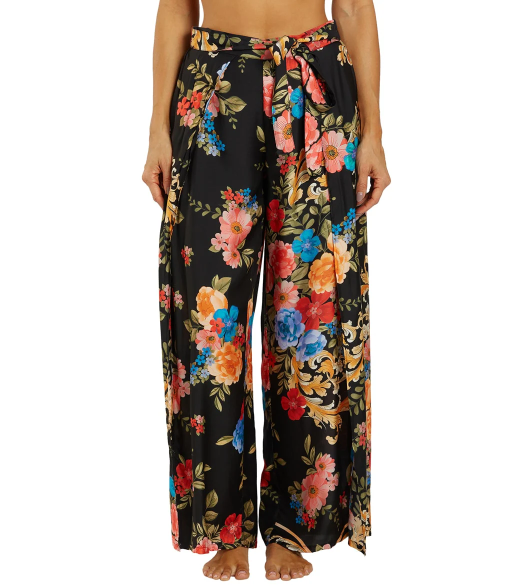 Johnny Was Women's Black Royal Print Wrap Pant