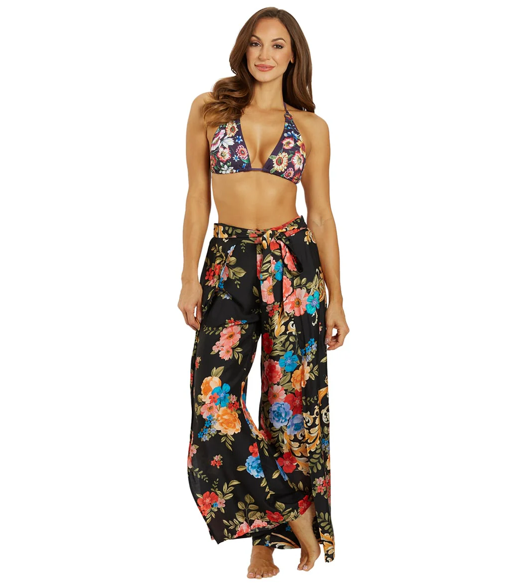 Johnny Was Women's Black Royal Print Wrap Pant - Image 4