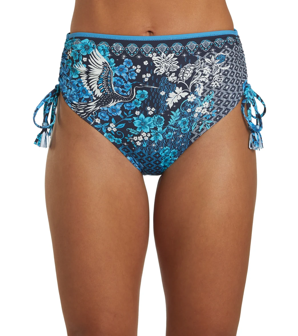 Johnny Was Women's Blue Phoenix High Waist Bikini Bottom - Image 8