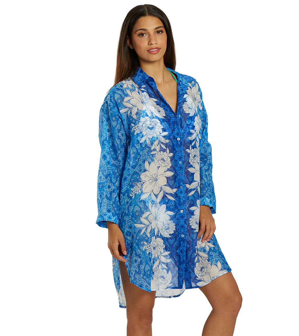 Johnny Was Women's Clio Mix Button Down Shirt Dress - Image 2