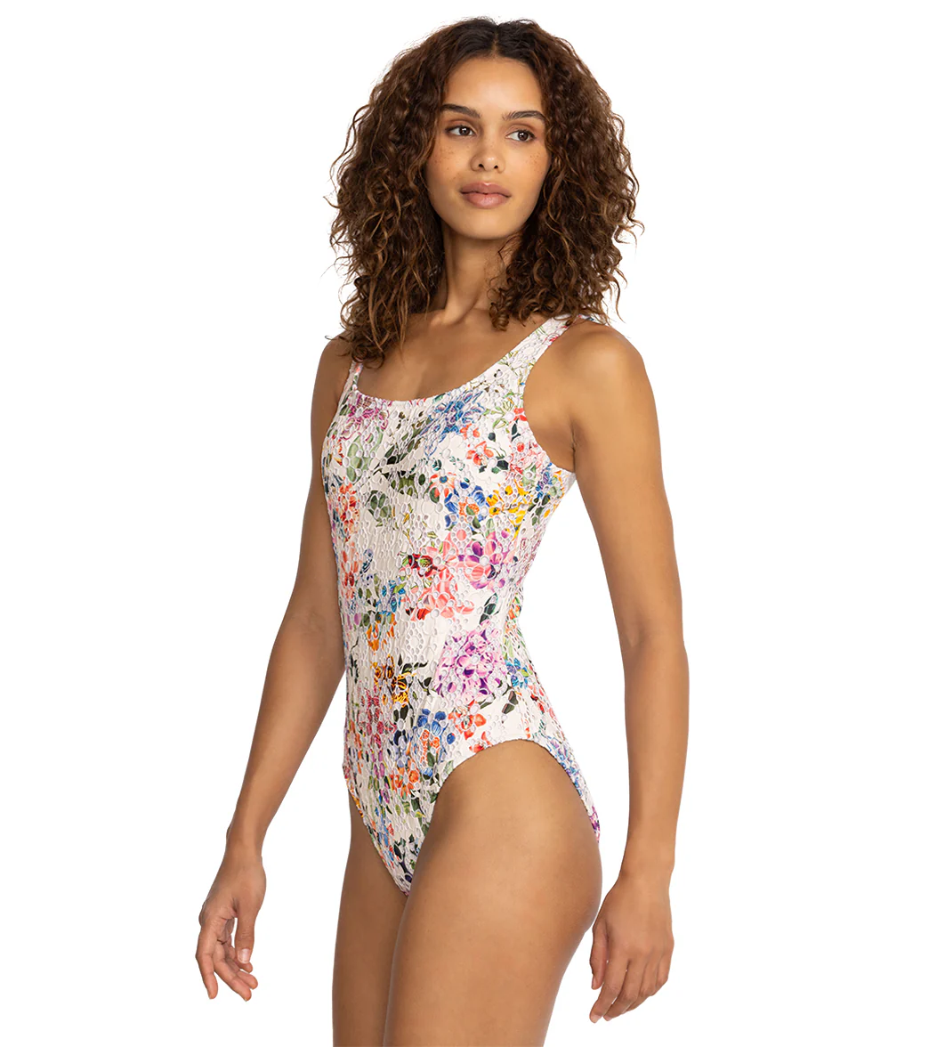 Johnny Was Women's Neon Jungle Eyelet One Piece Swimsuit - Image 2