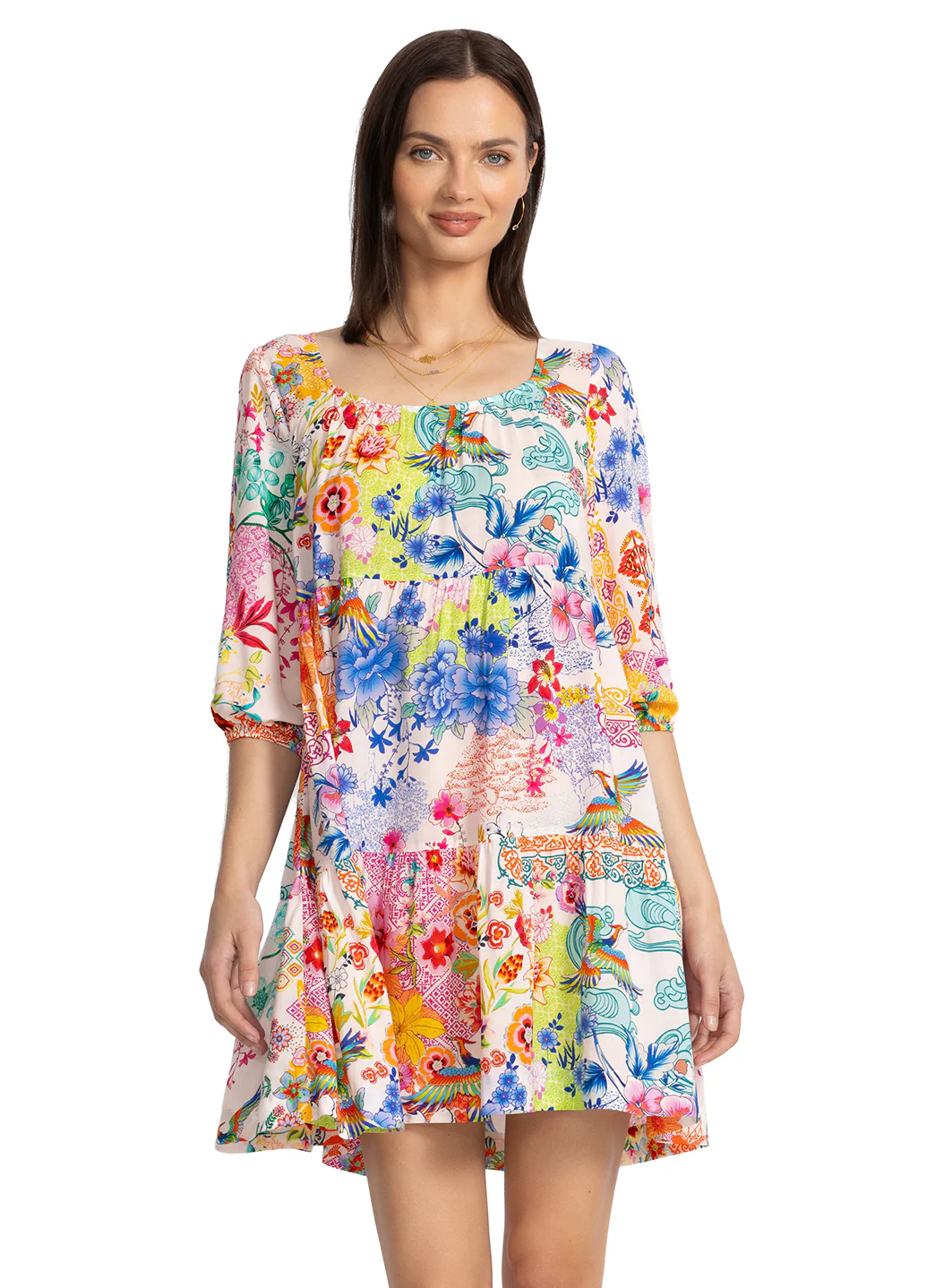 Johnny Was Women's Paula Tiered Mini Dress - Image 3
