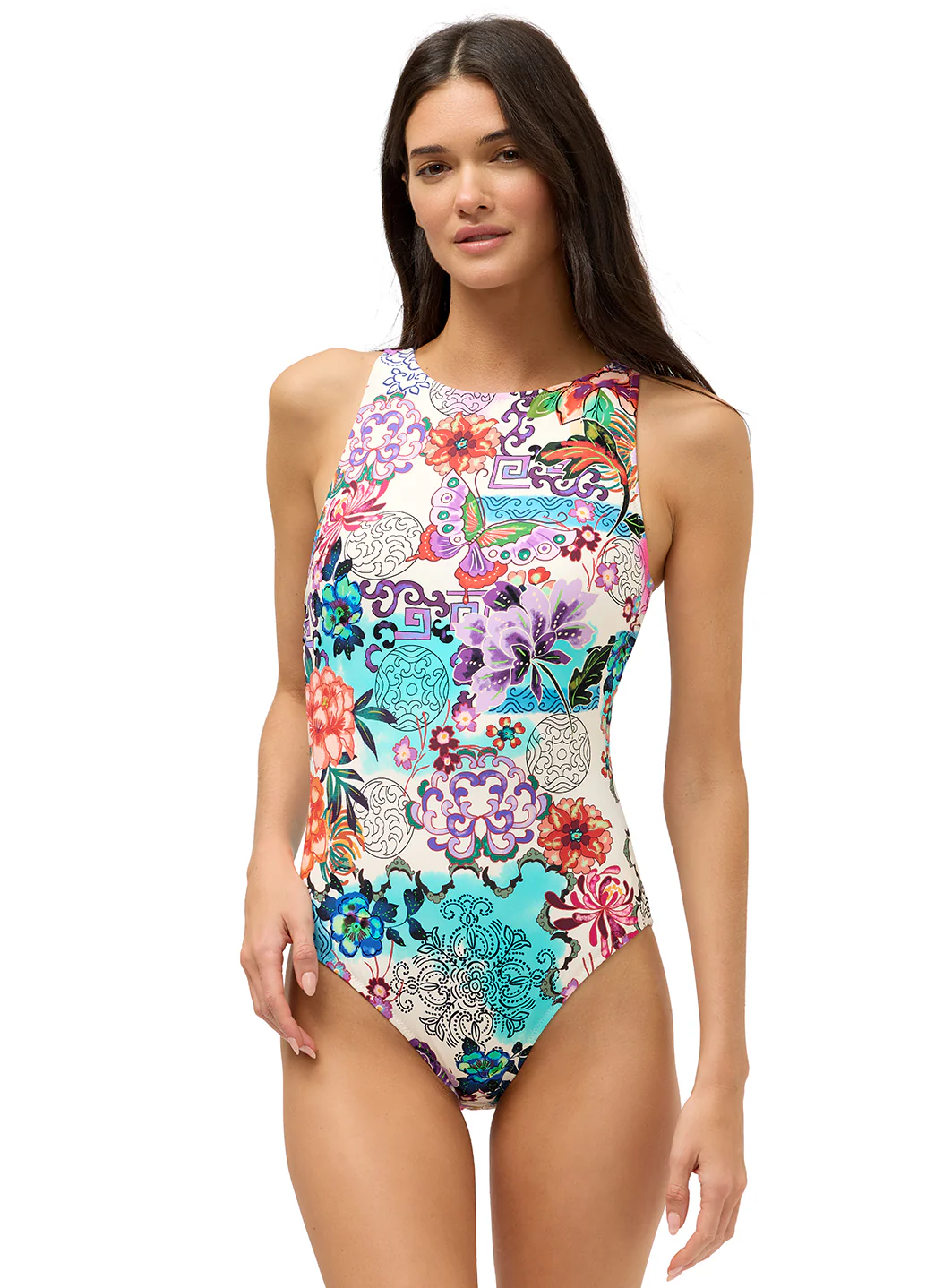 Johnny Was Women's Roseum Tie Back One Piece Swimsuit - Image 2