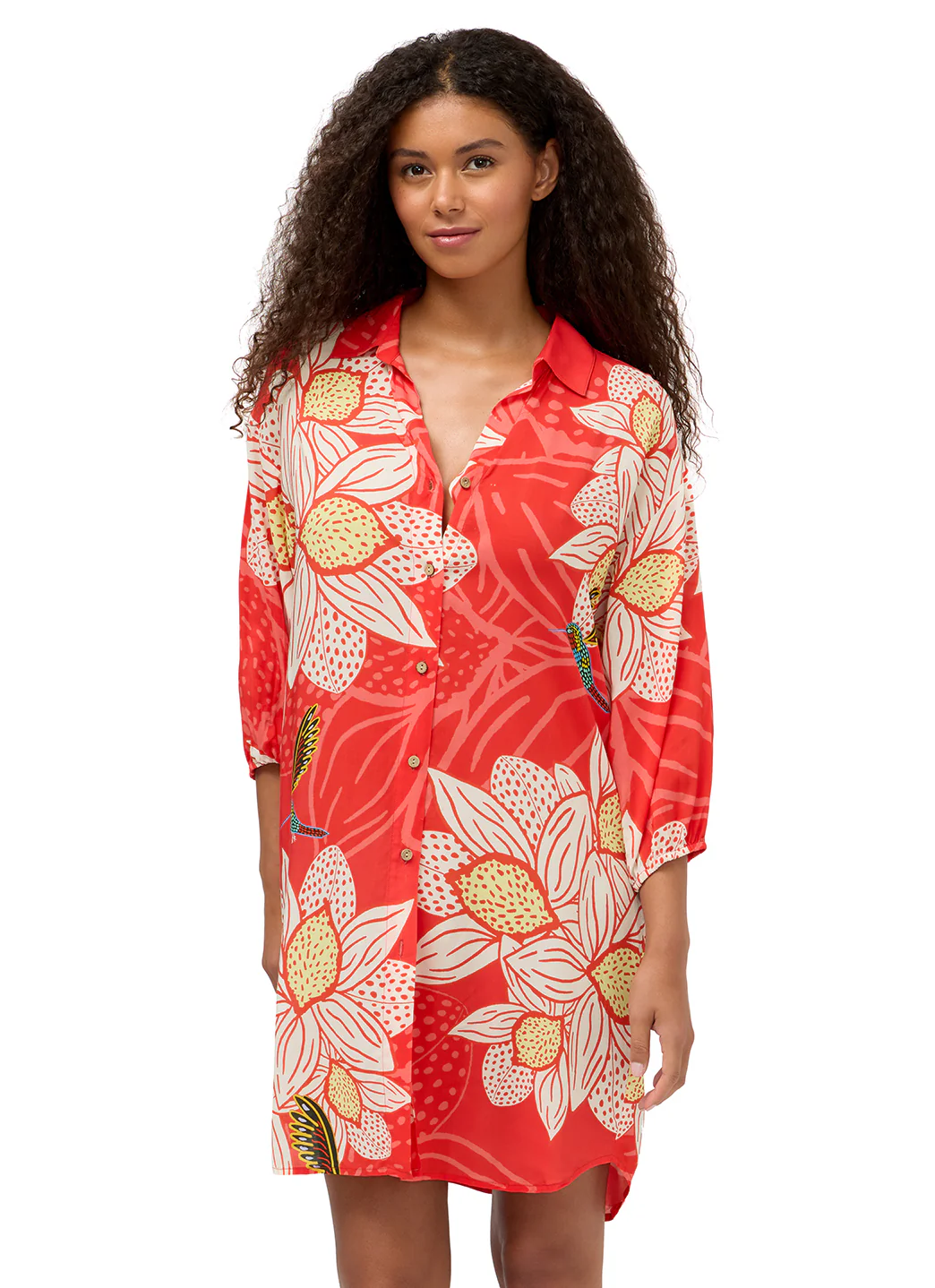 Johnny Was Women's Zerua JW x Ashley Percival Button Down Shirt Dress - Image 3