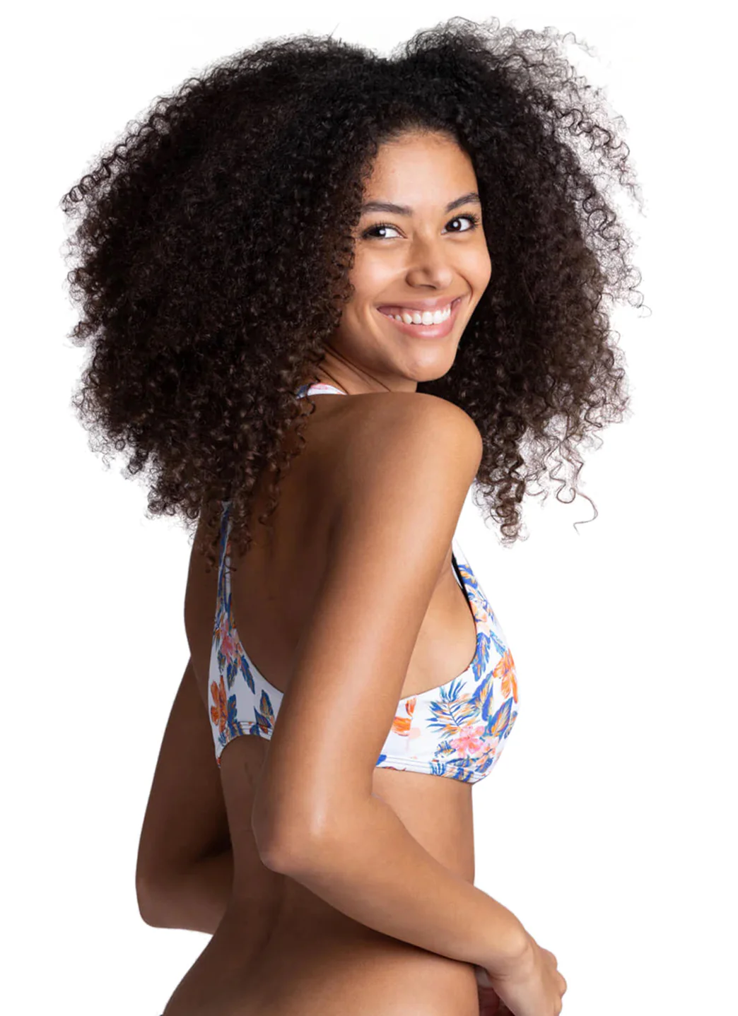 JOLYN Women's Aster Floratiki Racerback Bikini Top - Image 4
