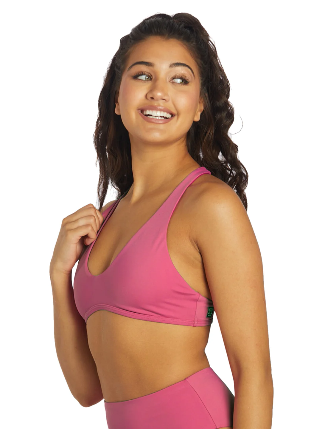 JOLYN Women's Aster Solid Racerback Bikini Top - Image 12