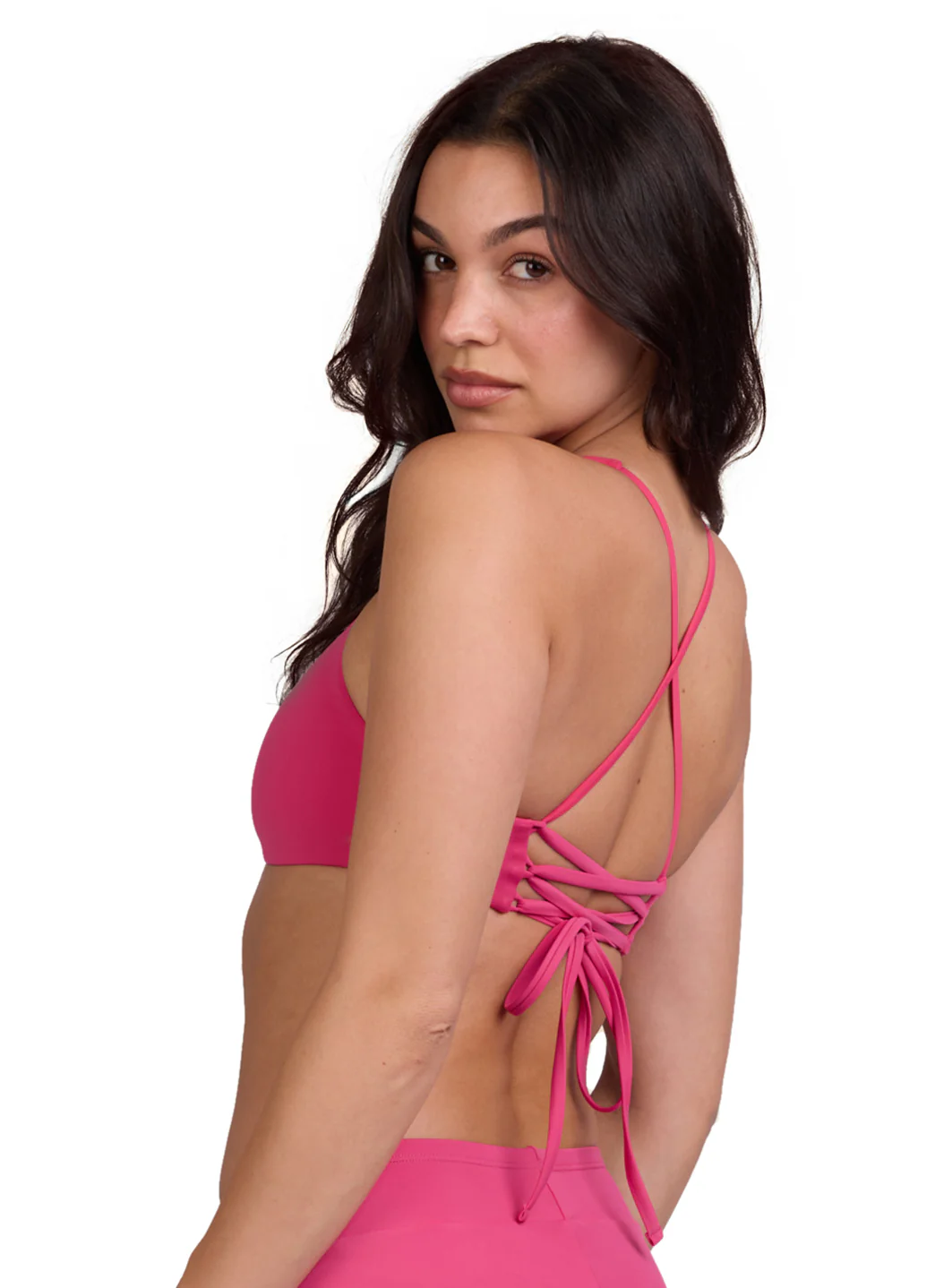 JOLYN Women's Blake Solid Tie-Back Bikini Top - Image 5