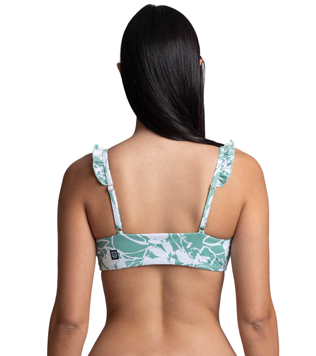 JOLYN Women's Donna Floriana Scoop Neck Ruffle Bikini Top - Image 2