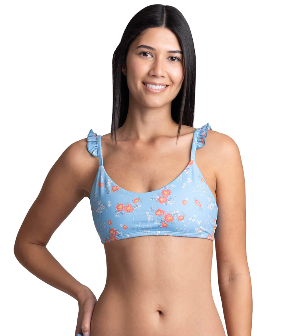 JOLYN Women's Donna Rosalinda Scoop Neck Ruffle Bikini Top - Image 11