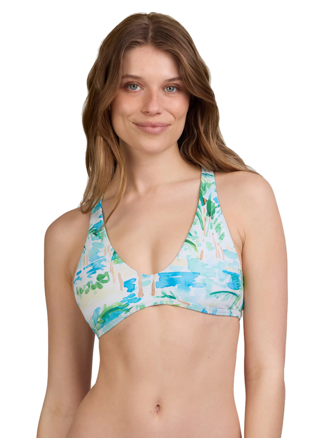 JOLYN Women's Doris Cocopalm Racerback Bikini Top - Image 2
