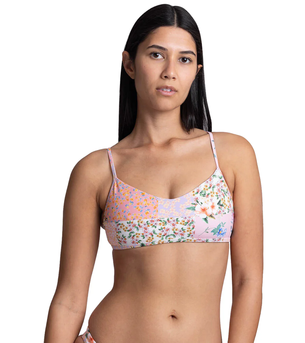 JOLYN Women's Hikiri Cottage Patch Scoop Neck Tie Back Bikini Top - Image 7