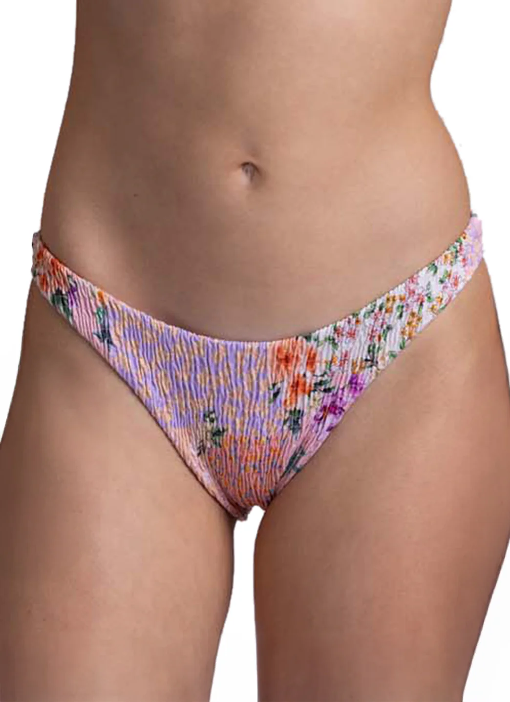JOLYN Women's Kelia Cottage Patch Smocked French Cut Bikini Bottom - Image 2
