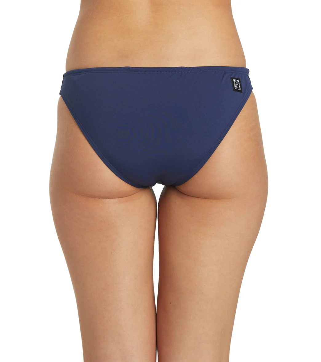 JOLYN Women's Midl Solid Bikini Bottom Navy - Image 3