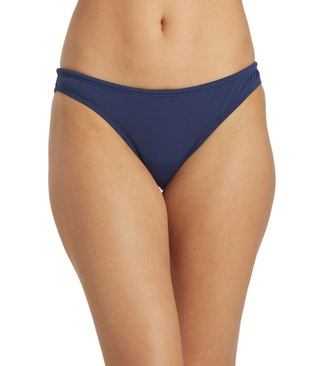 JOLYN Women's Midl Solid Bikini Bottom Navy - Image 7