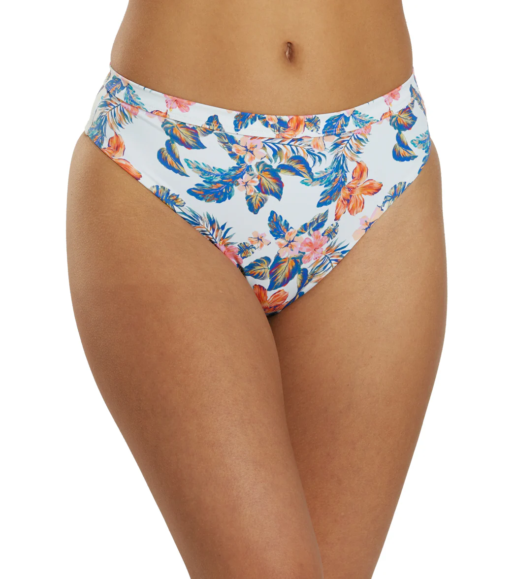 JOLYN Women's Nora Floratiki High Waist Key Hole Back Bikini Bottom - Image 2